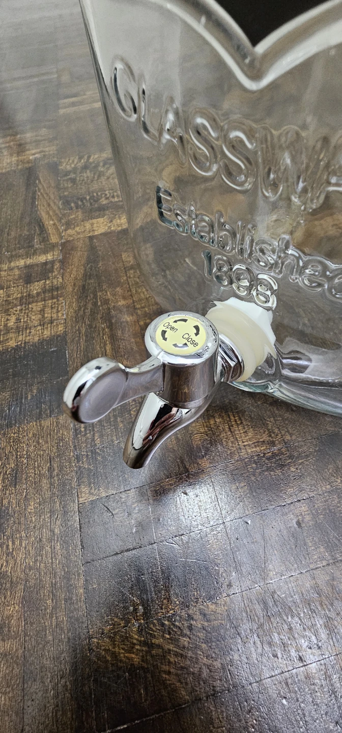 Glass Beverage Dispenser with Black Wire Stand - photo 4