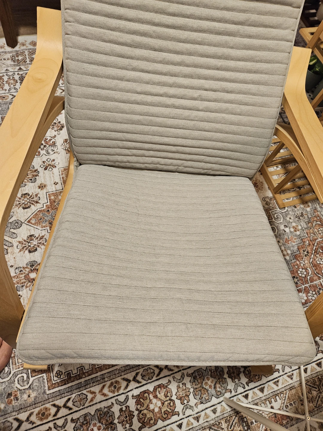 IKEA POÄNG Rocking Chair - Birch Veneer/Light Grey Cushion - photo 5