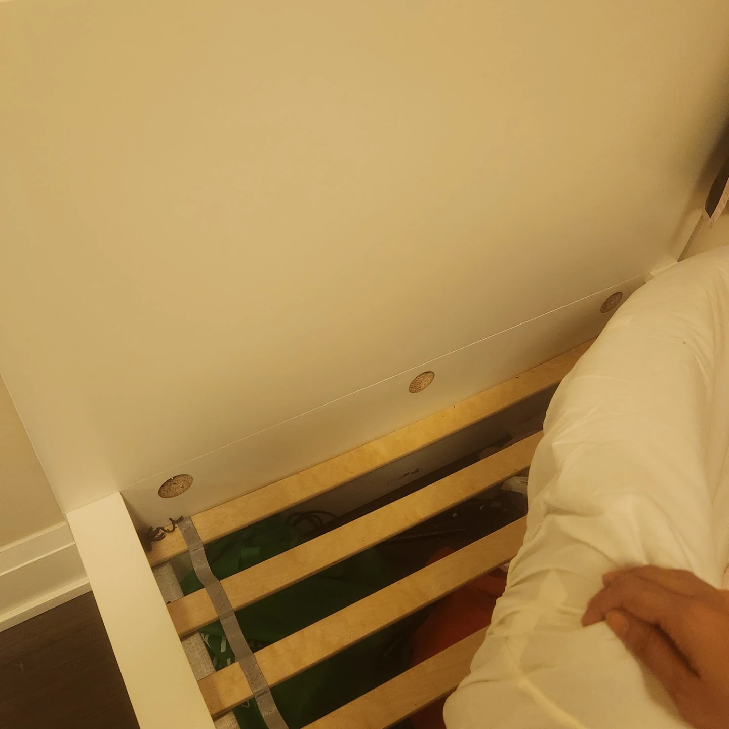 White Twin Bed and frame - photo 3