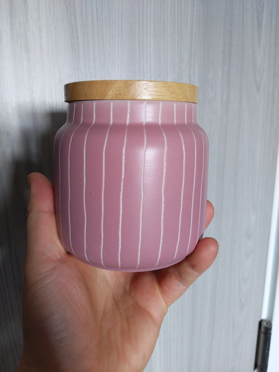 $5 (ret. $14), Anthropologie ceramic food jar with airtight lid