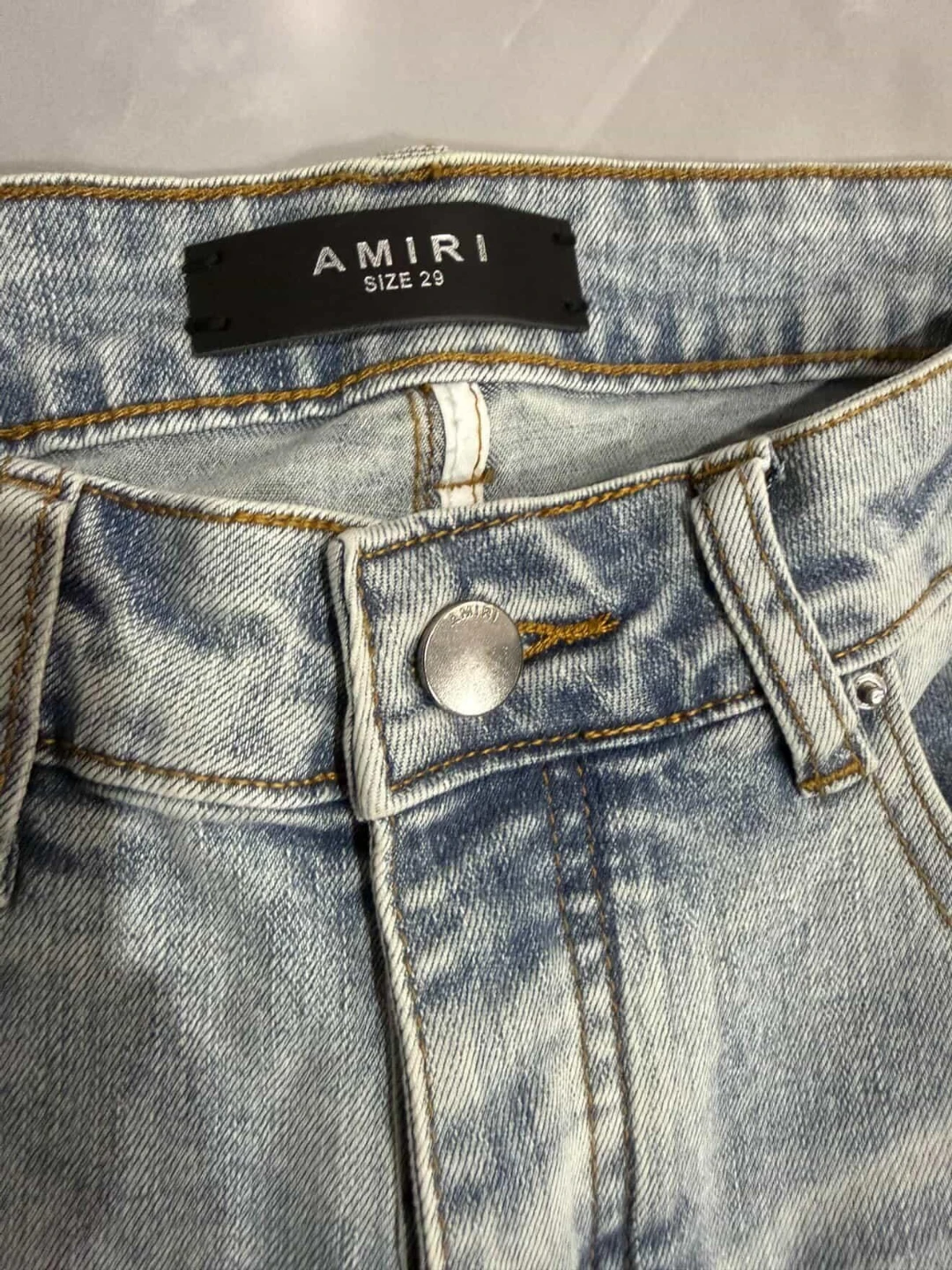 AMIRI Distressed Light Wash Jeans Size 29 - photo 2