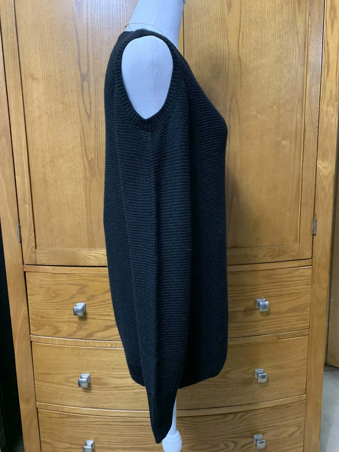 Mossimo Black Cold Shoulder Sweater Size S - photo 3