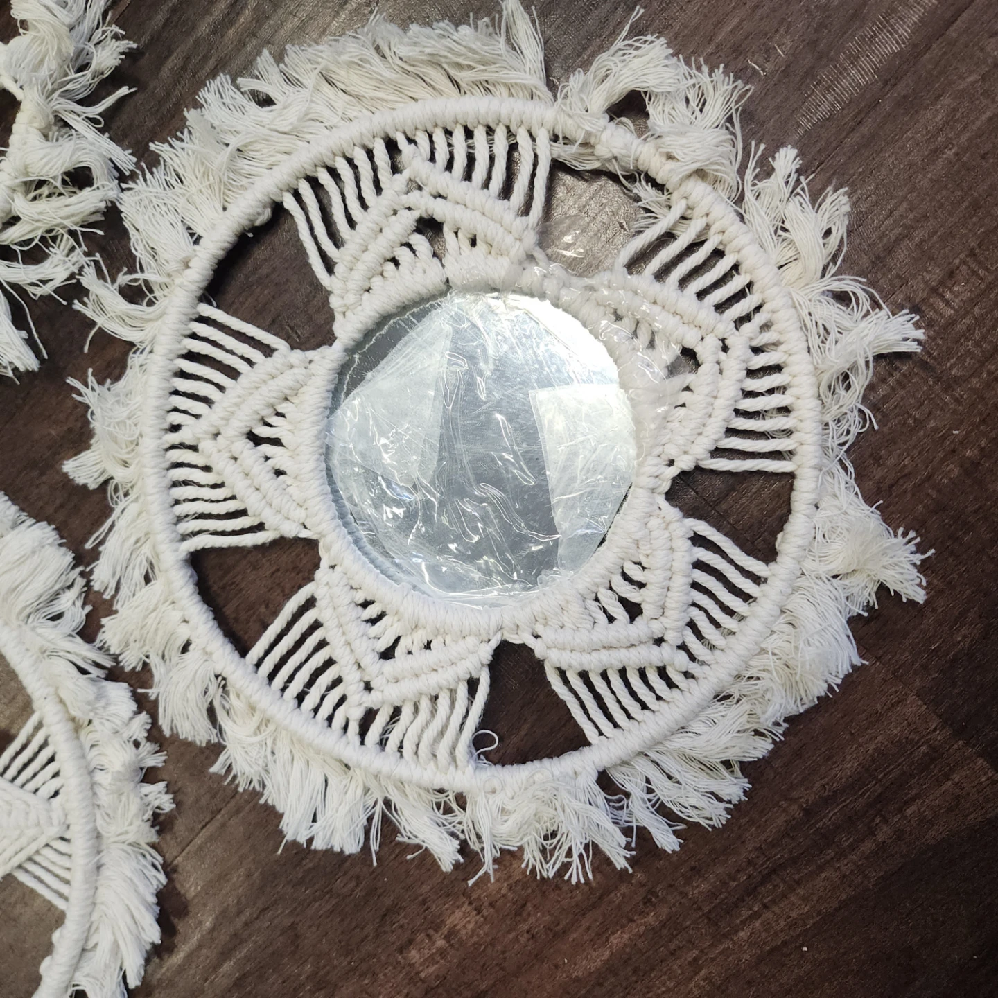 Set of 3 Macrame Wall Hanging Mirrors - photo 4