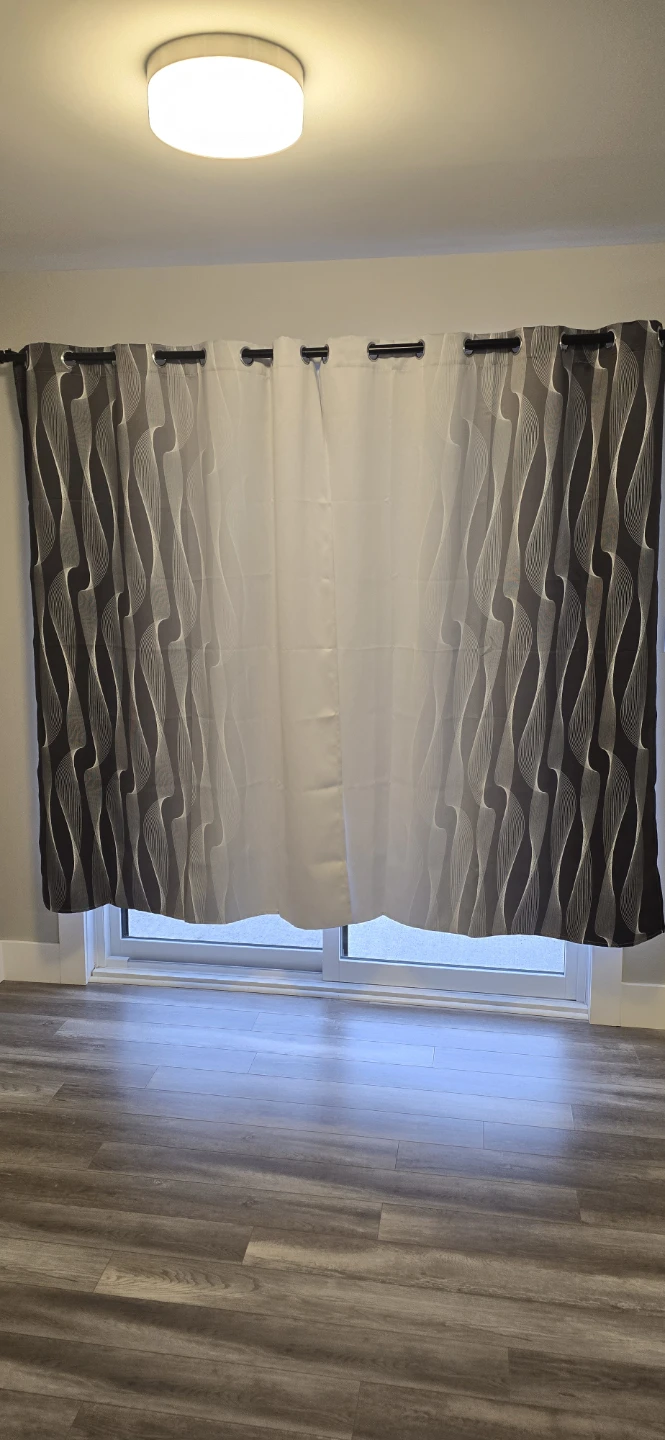 Patterned Curtains (Grey & White)