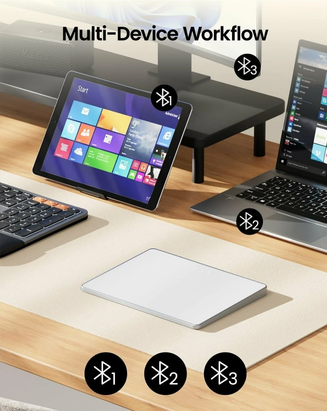 New. ProtoArc Bluetooth Wireless 6.4 Inch Large Touchpad Mouse