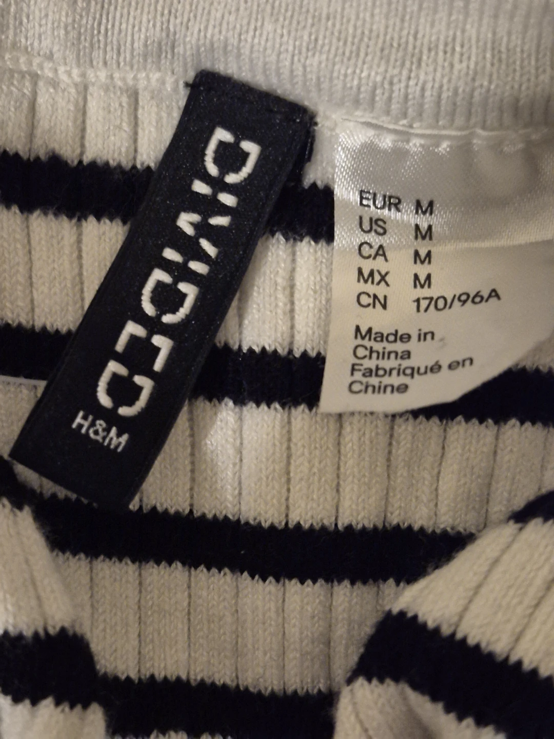 H&M Divided Striped Ribbed Knit Dress - Size M - photo 2