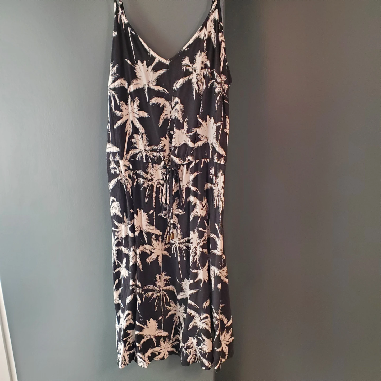 Black and White Palm Tree Sundress