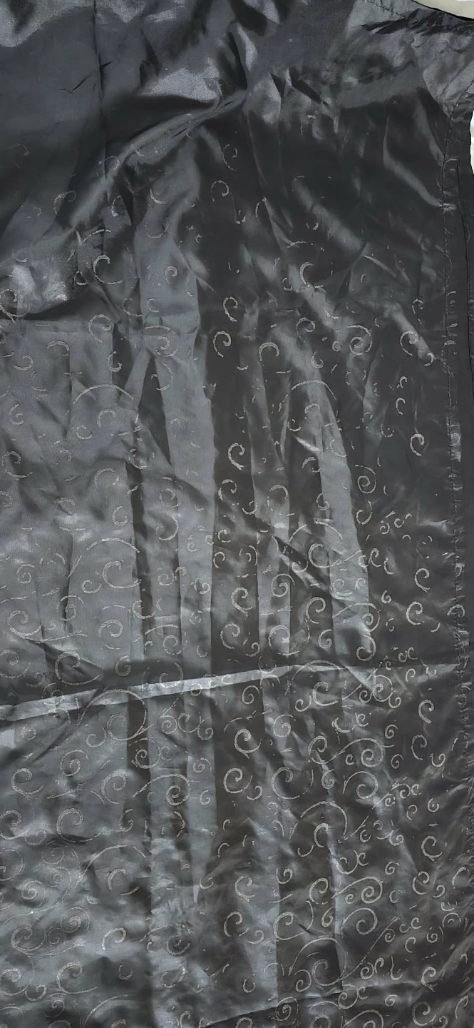 Large shawl black fabric with swirl pattern