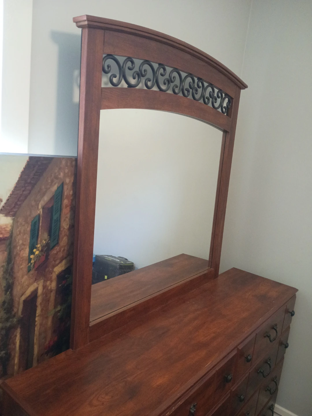 Wooden Dresser with Mirror and Headboard - photo 3