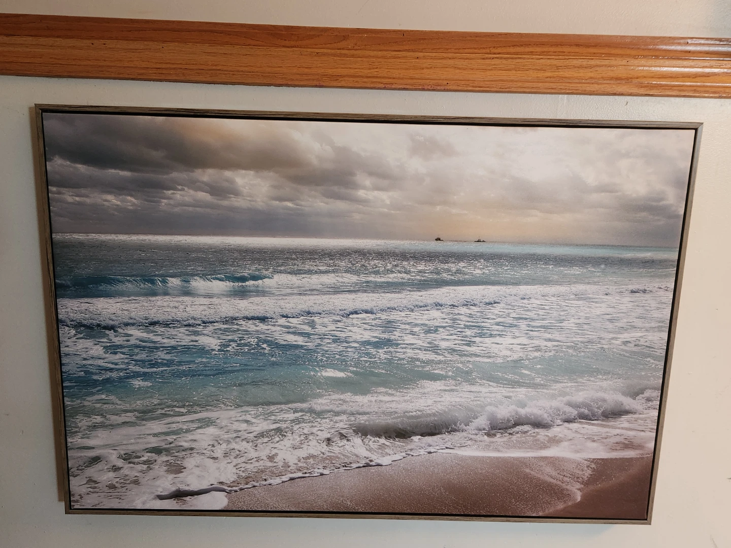 Framed Wall Art Print - Ocean Wave Scene