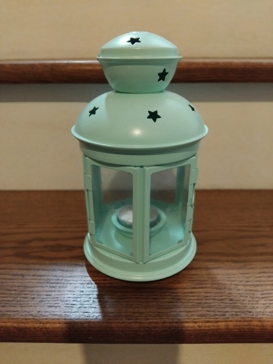 Mint Green Star Cut-Out Lantern