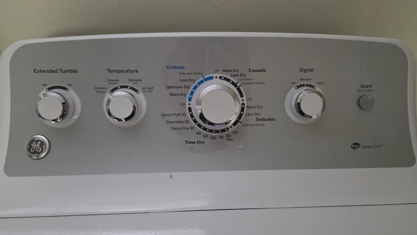 GE White Top Load Washer and Front Load Dryer Set - photo 4