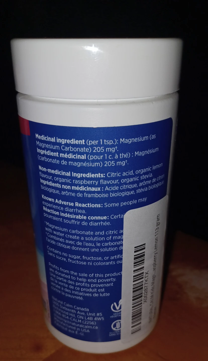 Kids Magnesium Powder Supplement Raspberry-Lemon 113 g - photo 2