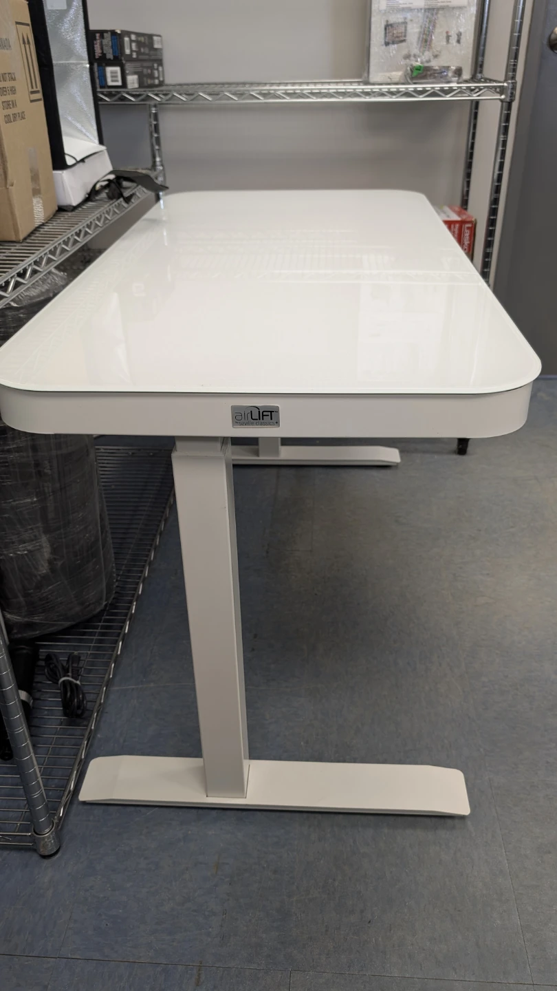 Airlift Standing Desk - White Glass Top - photo 4