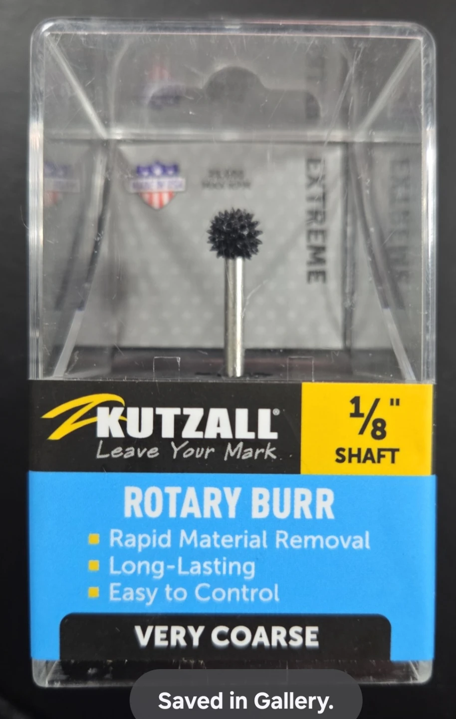Kutzall 1/8" Rotary Burr - Very Coarse
