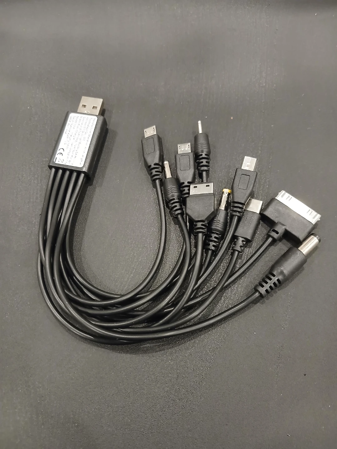 USB Multi-Connector Charging Cable (10 Assorted Charging Tips)