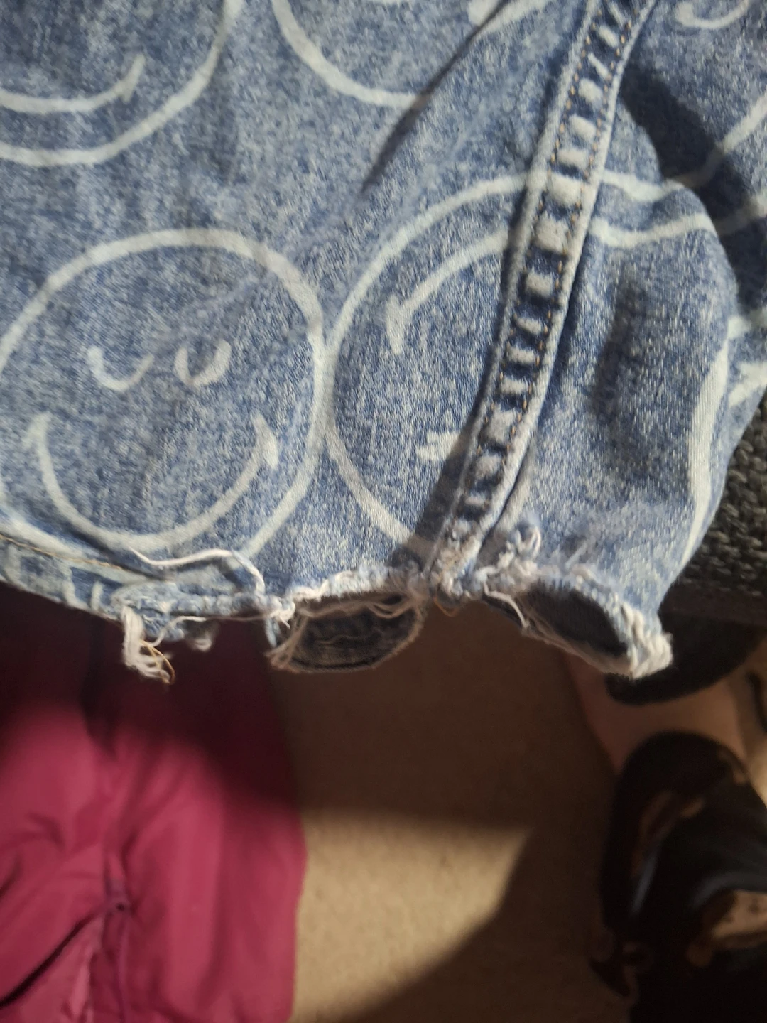 Kids' Smiley Face Denim Jeans - photo 2