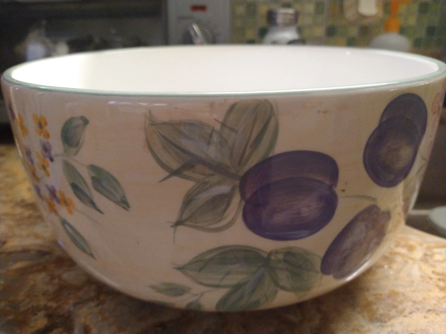 HOME Large Ceramic Serving Bowl Fruit Design - photo 2