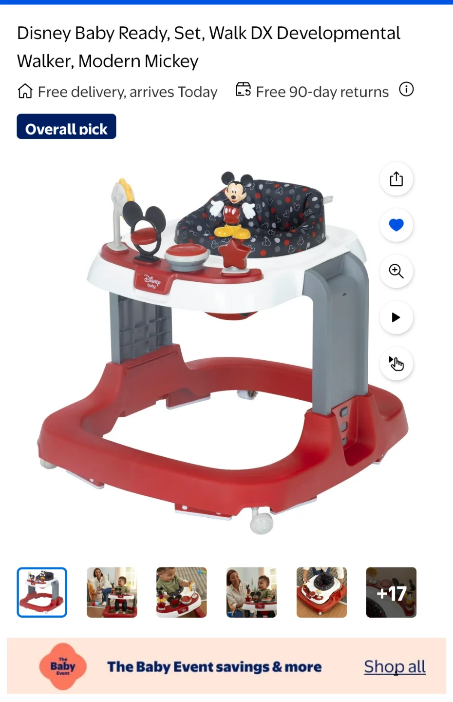 Mickey Mouse Baby Walker