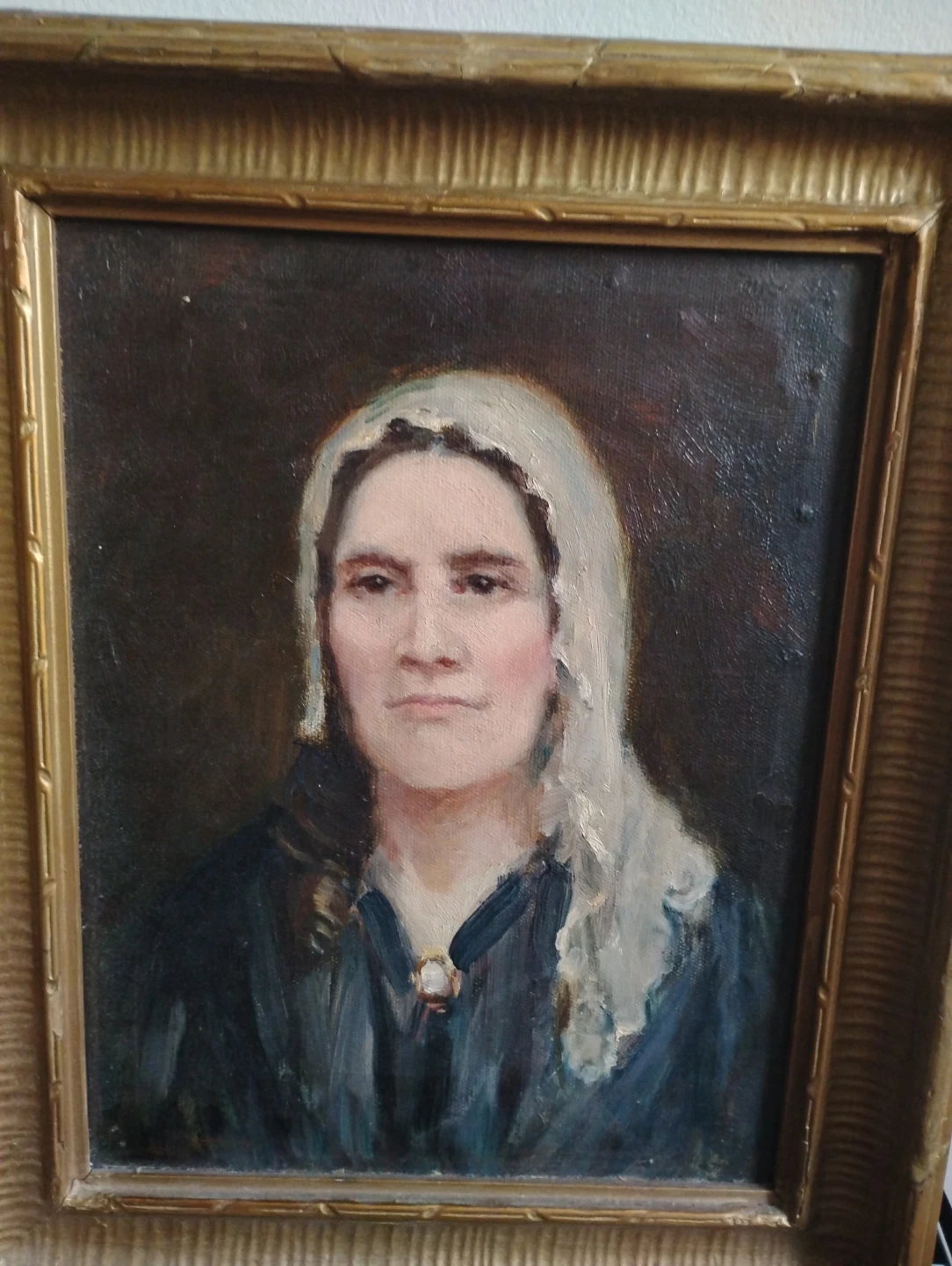 Oil Painting Portrait of a Woman in a Bonnet