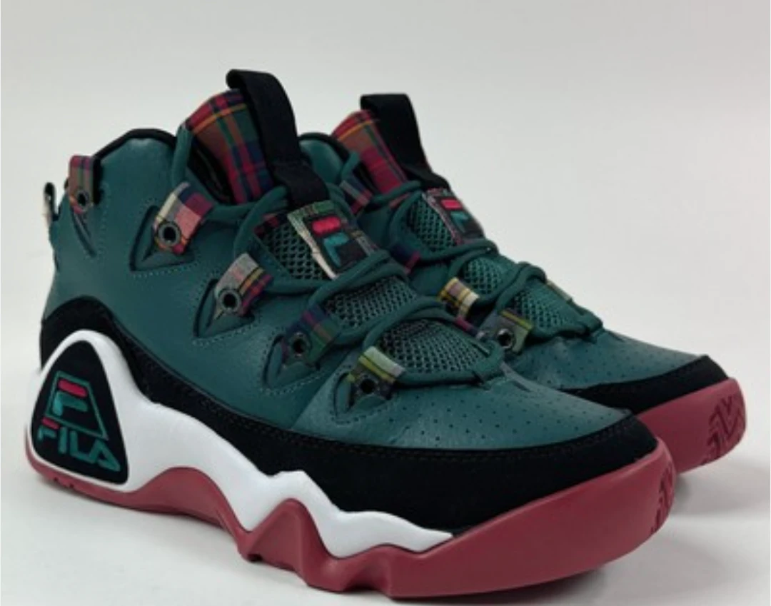 Fila Women's  "FX-100" Mid-Top Sneakers Green Plaid - photo 2