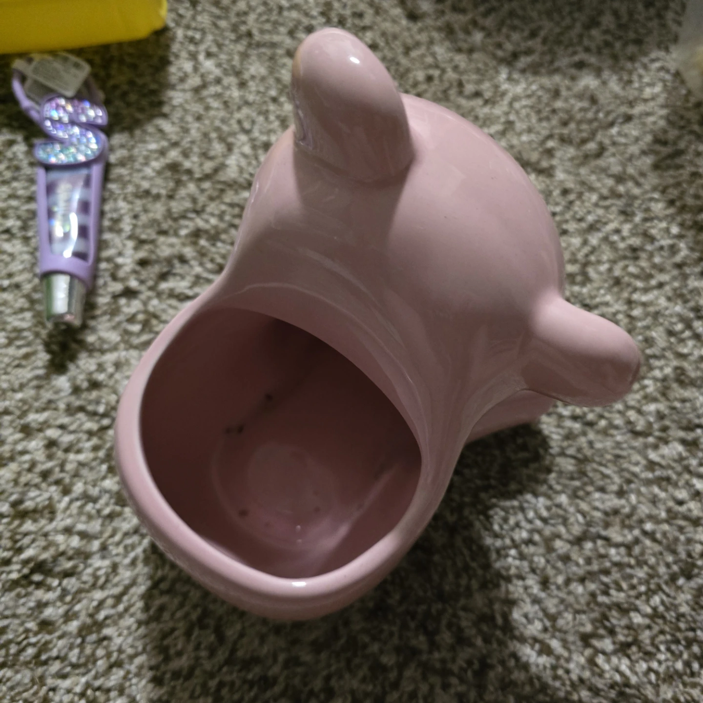 Pink Ceramic Teddy Bear Trinket Dish - photo 2