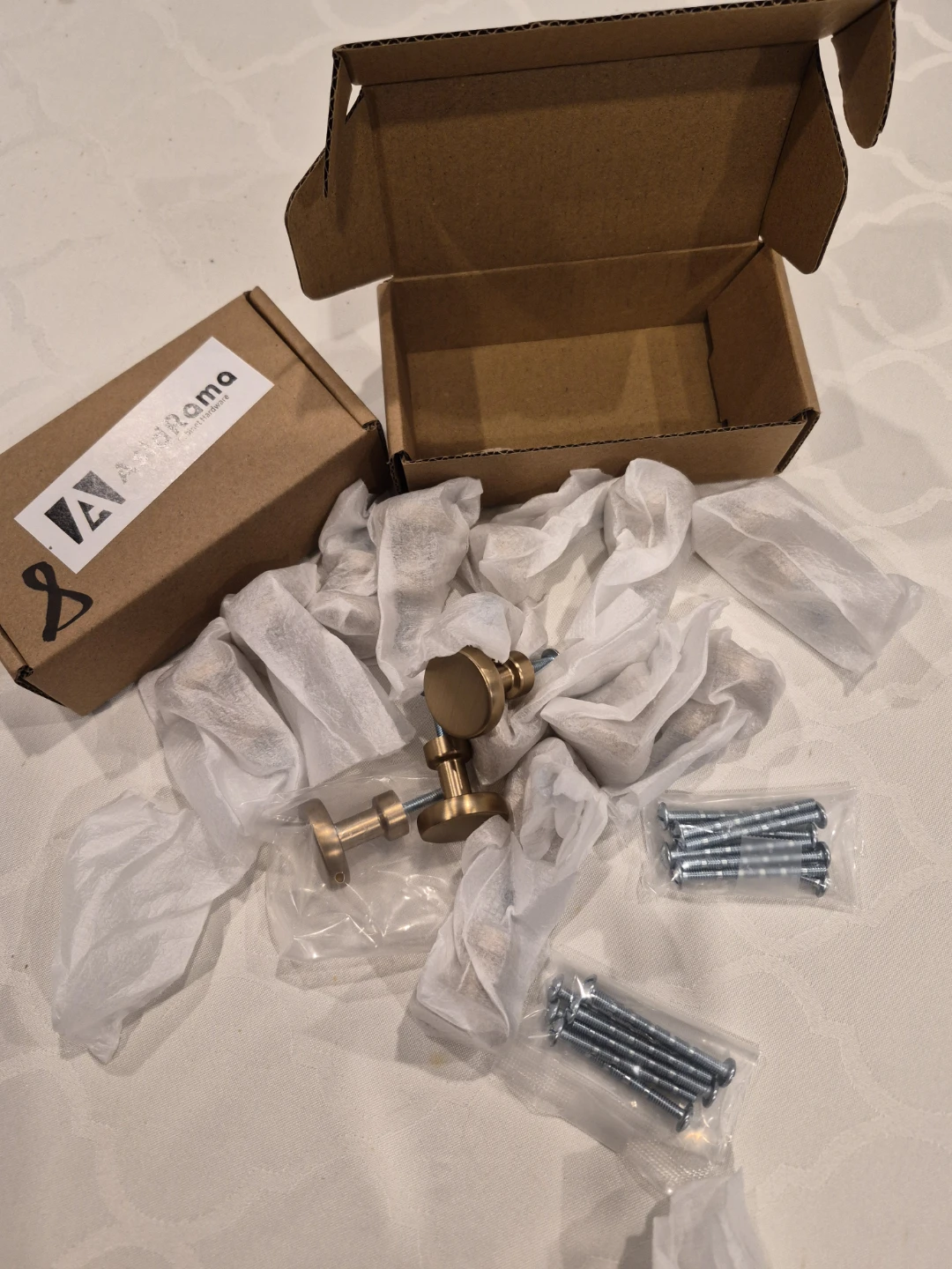 AsidRoma Cabinet Knobs - Brushed Brass Finish - 10 Pack - photo 4