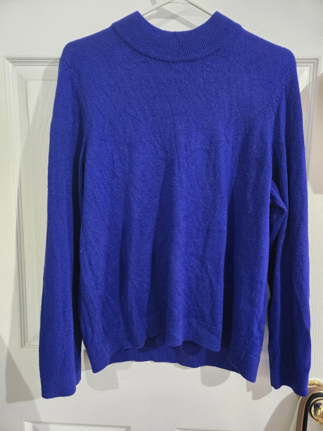 Alia Blue Mock Neck Sweater