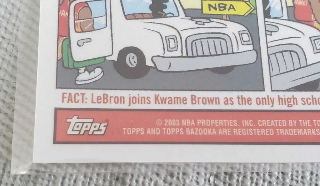2003-2004 Topps bazooka comic Lebron James rookie - photo 5