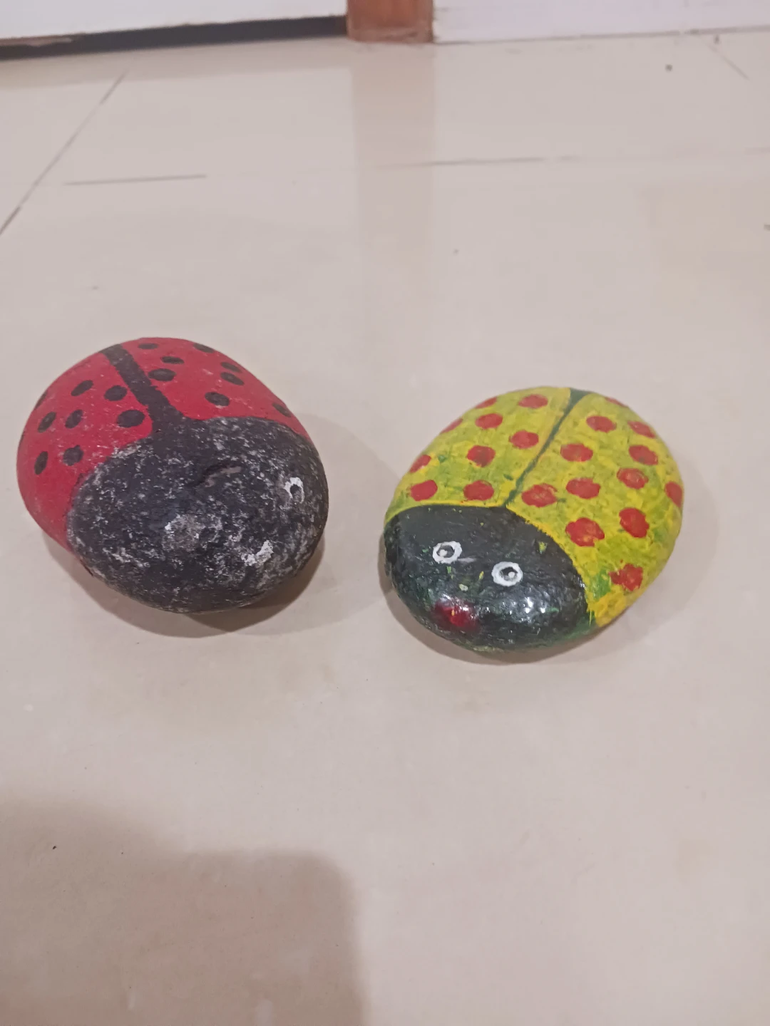 Hand-Painted Ladybug Rocks (Set of 2)