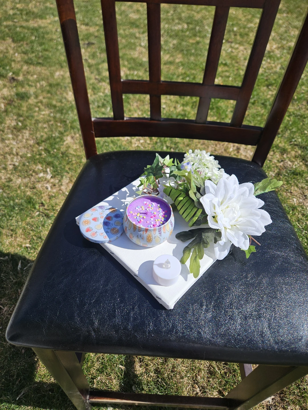 Decorative Candle and Floral Arrangements, $5 each - photo 2