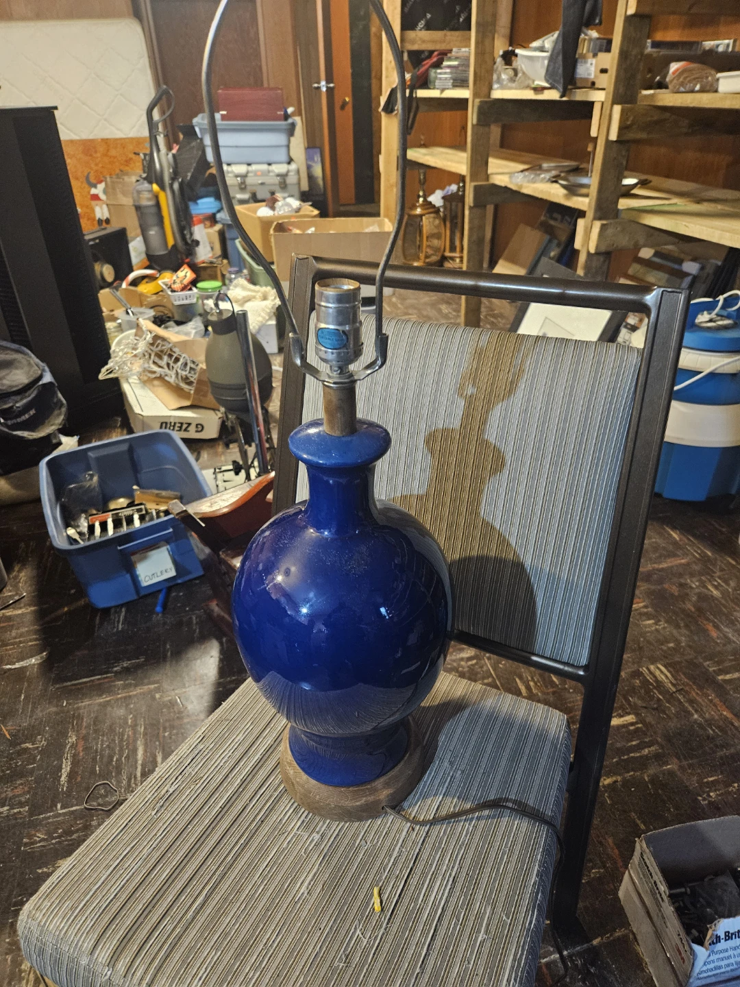 Blue Ceramic Table Lamp - photo 2