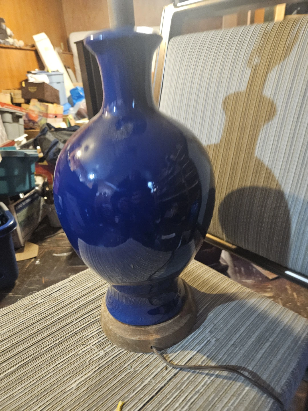 Blue Ceramic Table Lamp - photo 3
