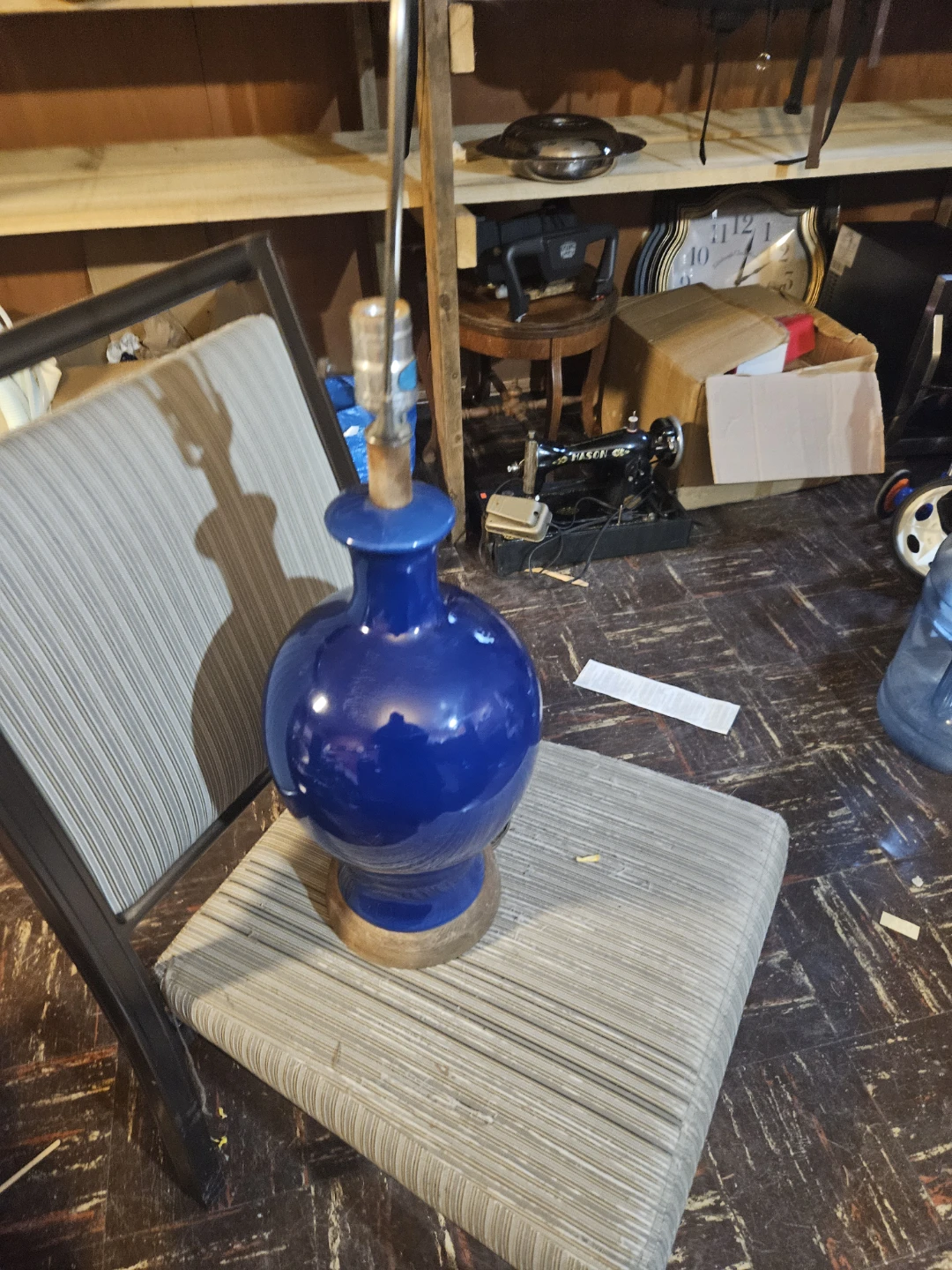 Blue Ceramic Table Lamp - photo 4