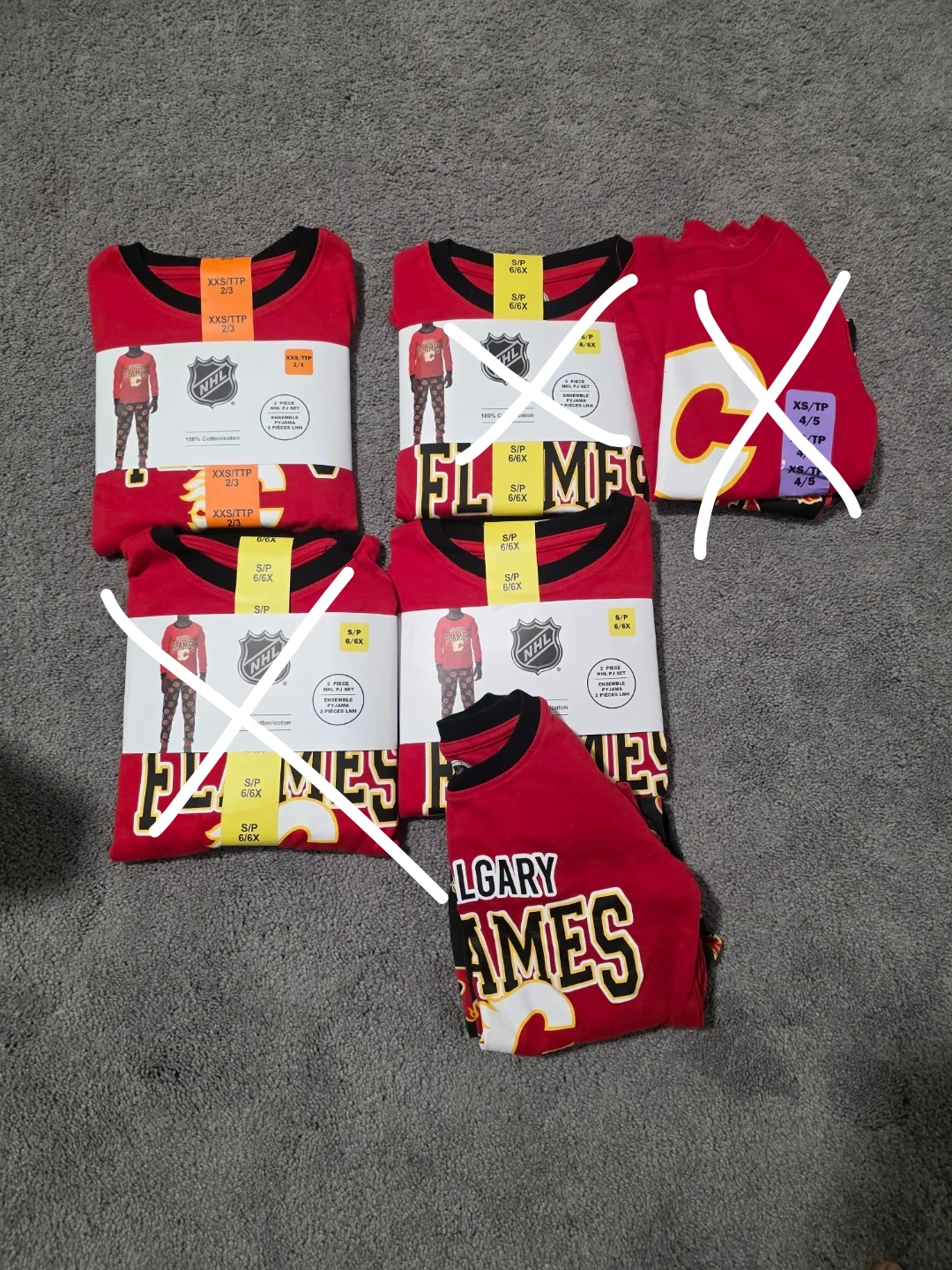 Calgary Flames NHL Pajama Set - Various Sizes