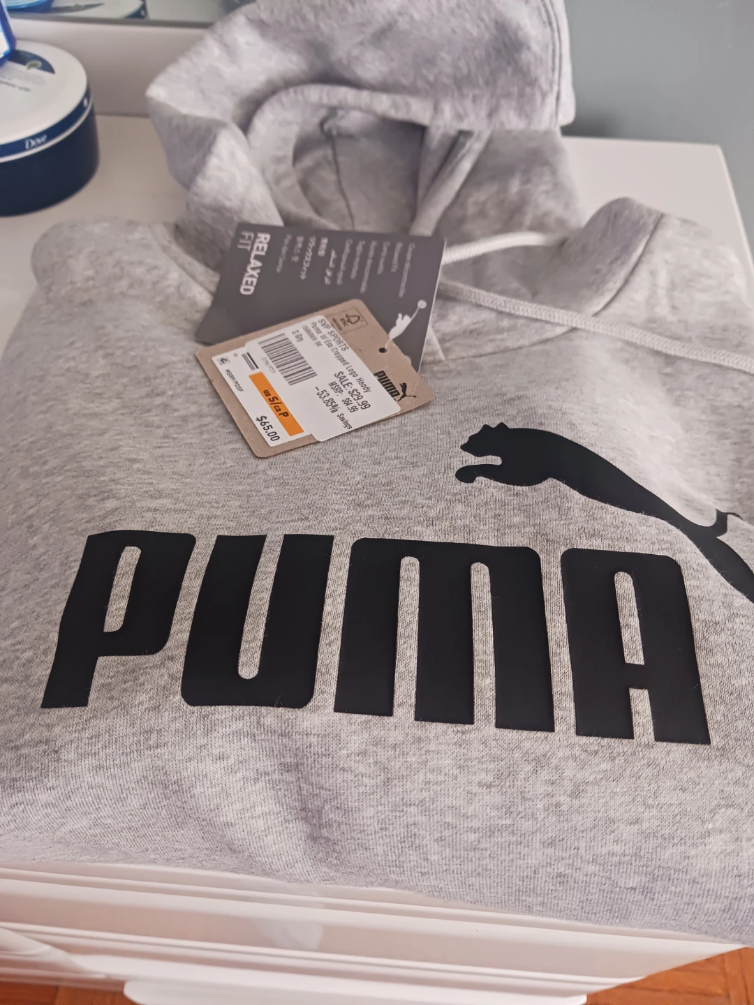 Puma Relaxed Fit Grey Hoodie