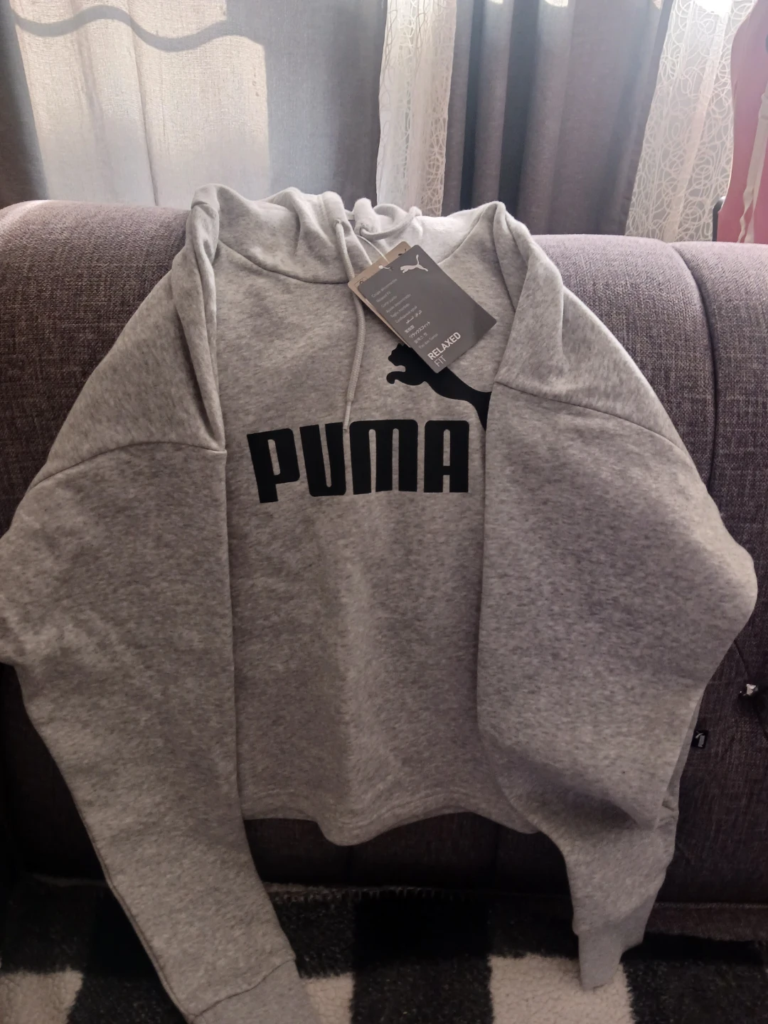 Puma Relaxed Fit Grey Hoodie - photo 3