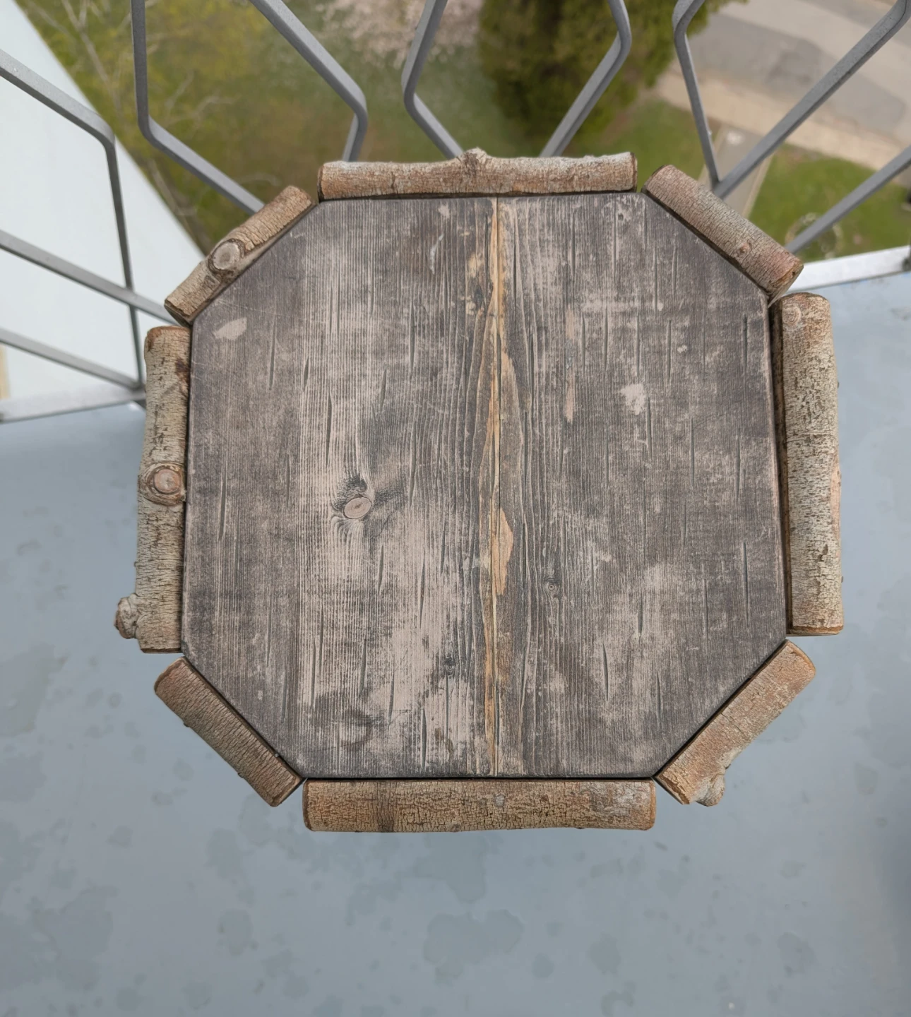 Rustic Wood Side Table with Tree Branch Base - photo 5