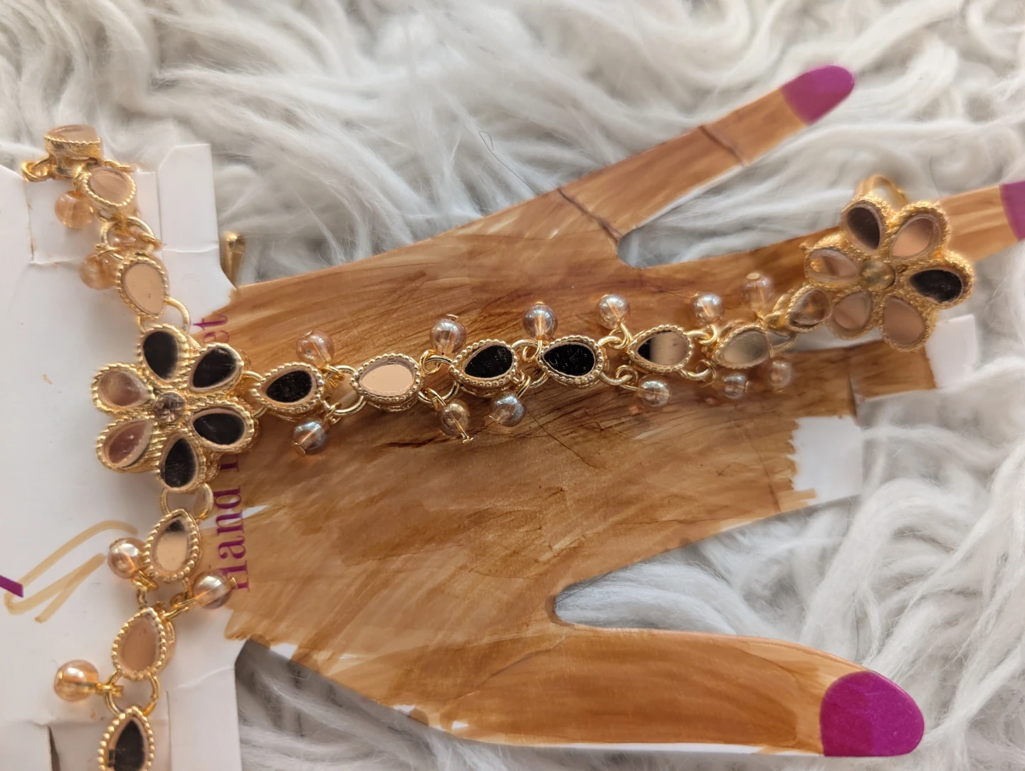 Gold-Tone Bracelet with Ring - photo 3