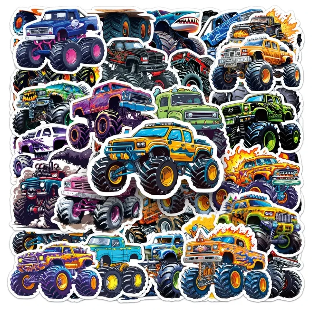 Monster trucks stickers 50 pcs
