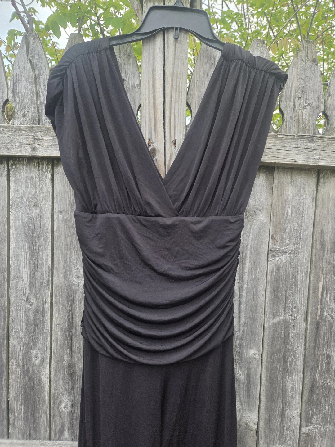 Arden B. Black Ruched V-Neck Jumpsuit - photo 2