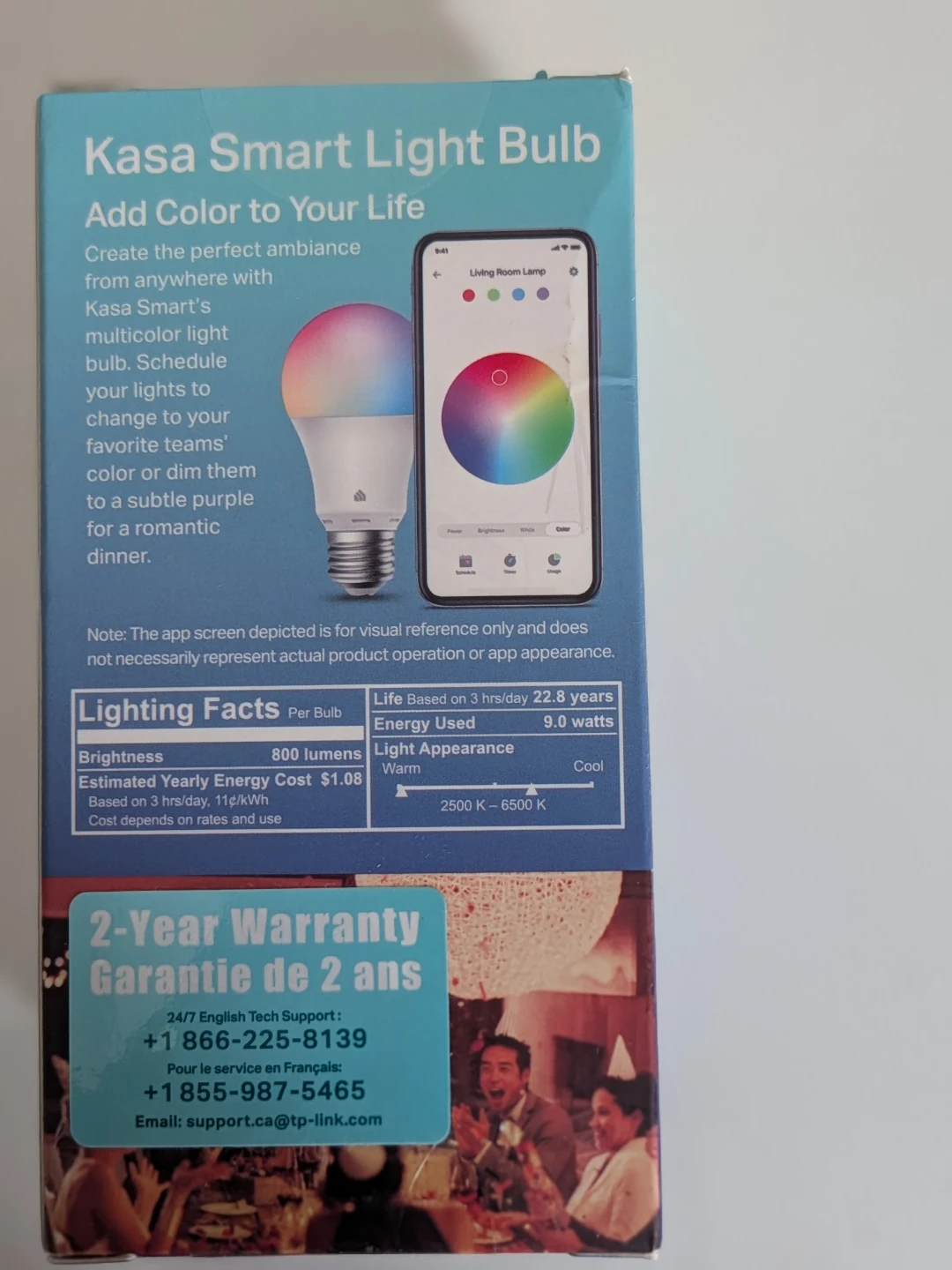 Kasa Smart Light Bulb Multicolor LED A19 Wi-Fi 60 W Equivalent - photo 4