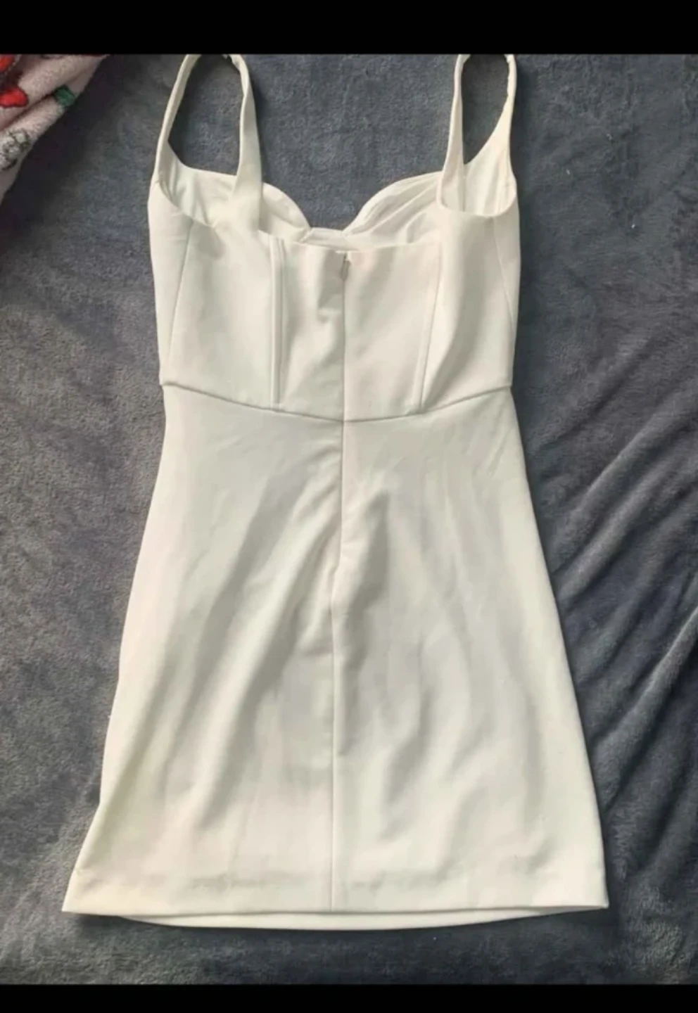 Zara White Ruched Mini Dress Size S - photo 2
