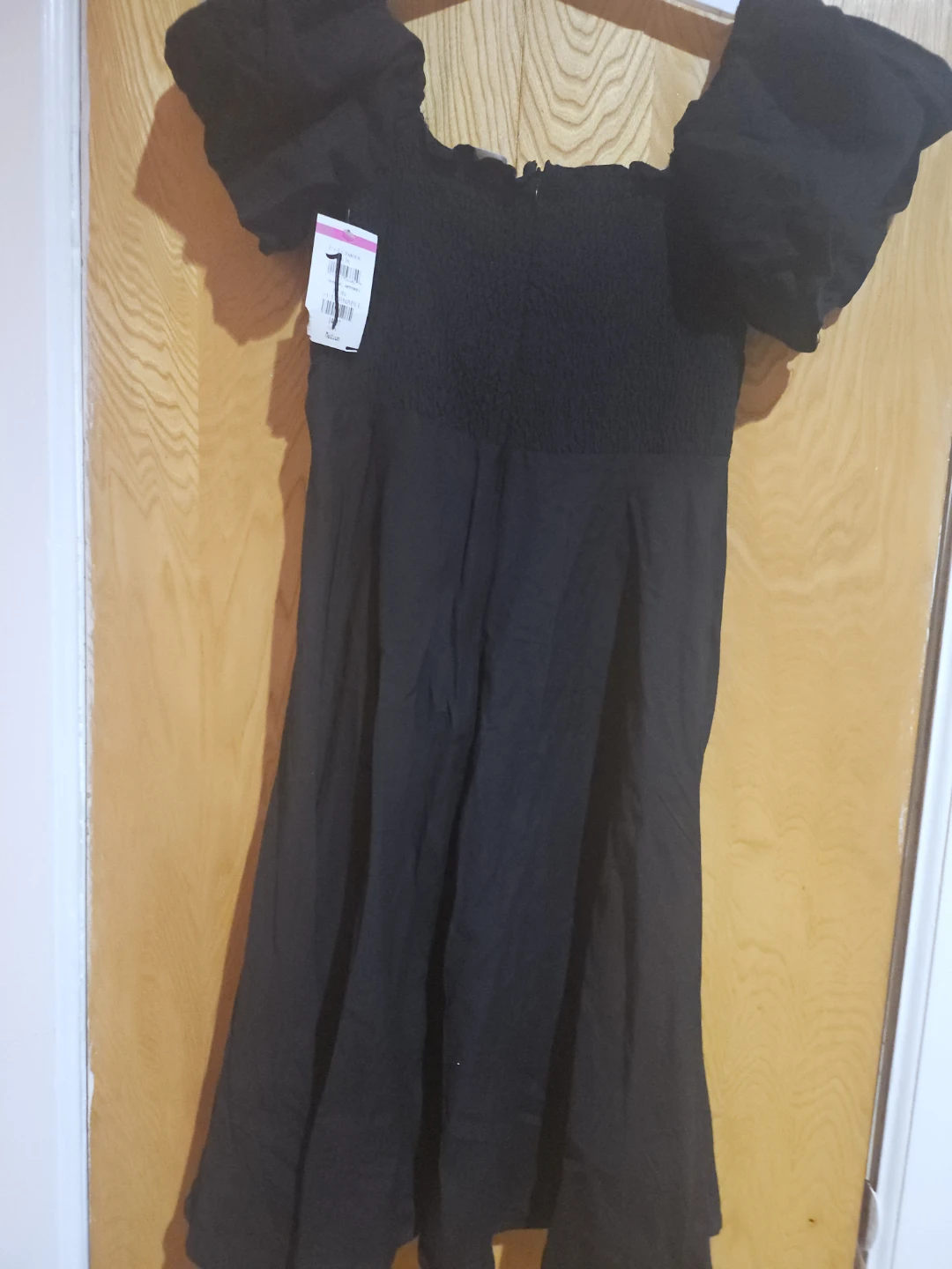 AtSTR black Puff Sleeve Smocked Dress - photo 3