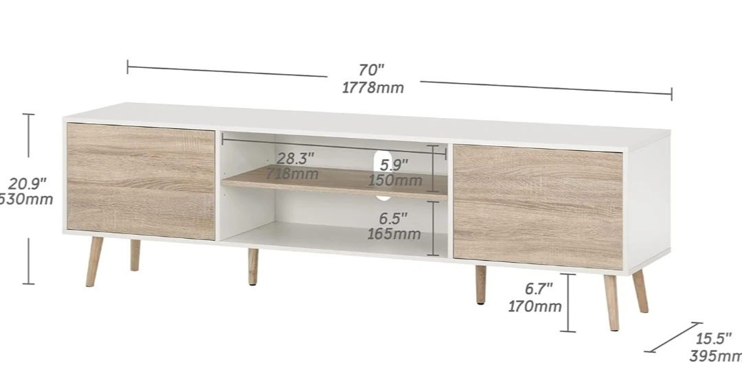 TV Stand Media Console - 70" Wide - photo 2