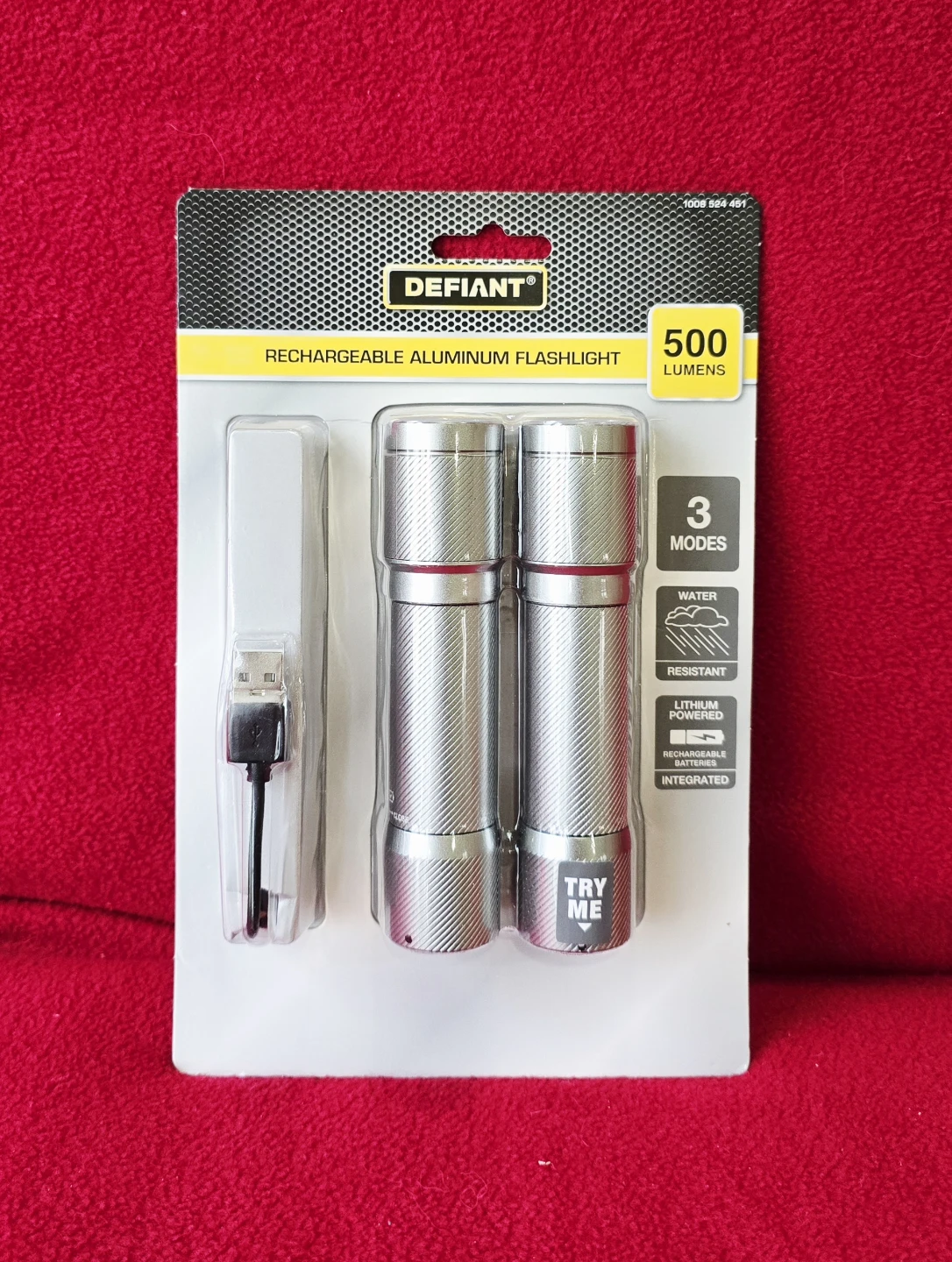 Defiant Rechargeable Aluminum Flashlight [2pk] - NEW!