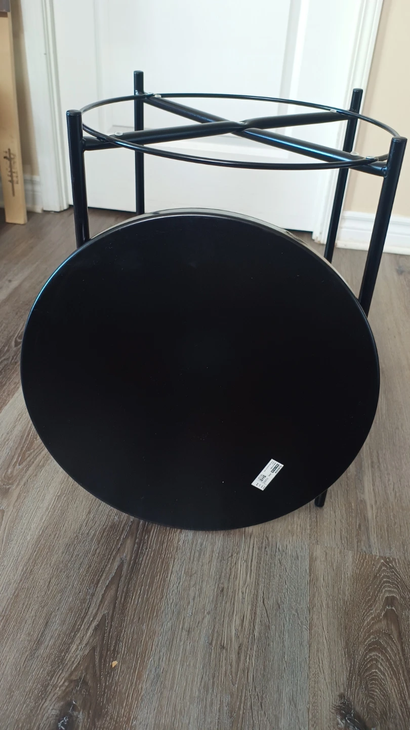 IKEA Black Round Side Table