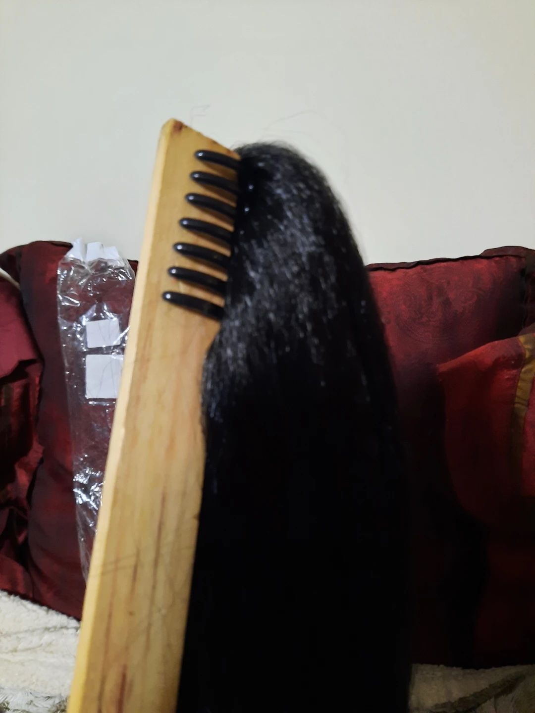 Black Hair Extension clip on with claw clip Comb - photo 2