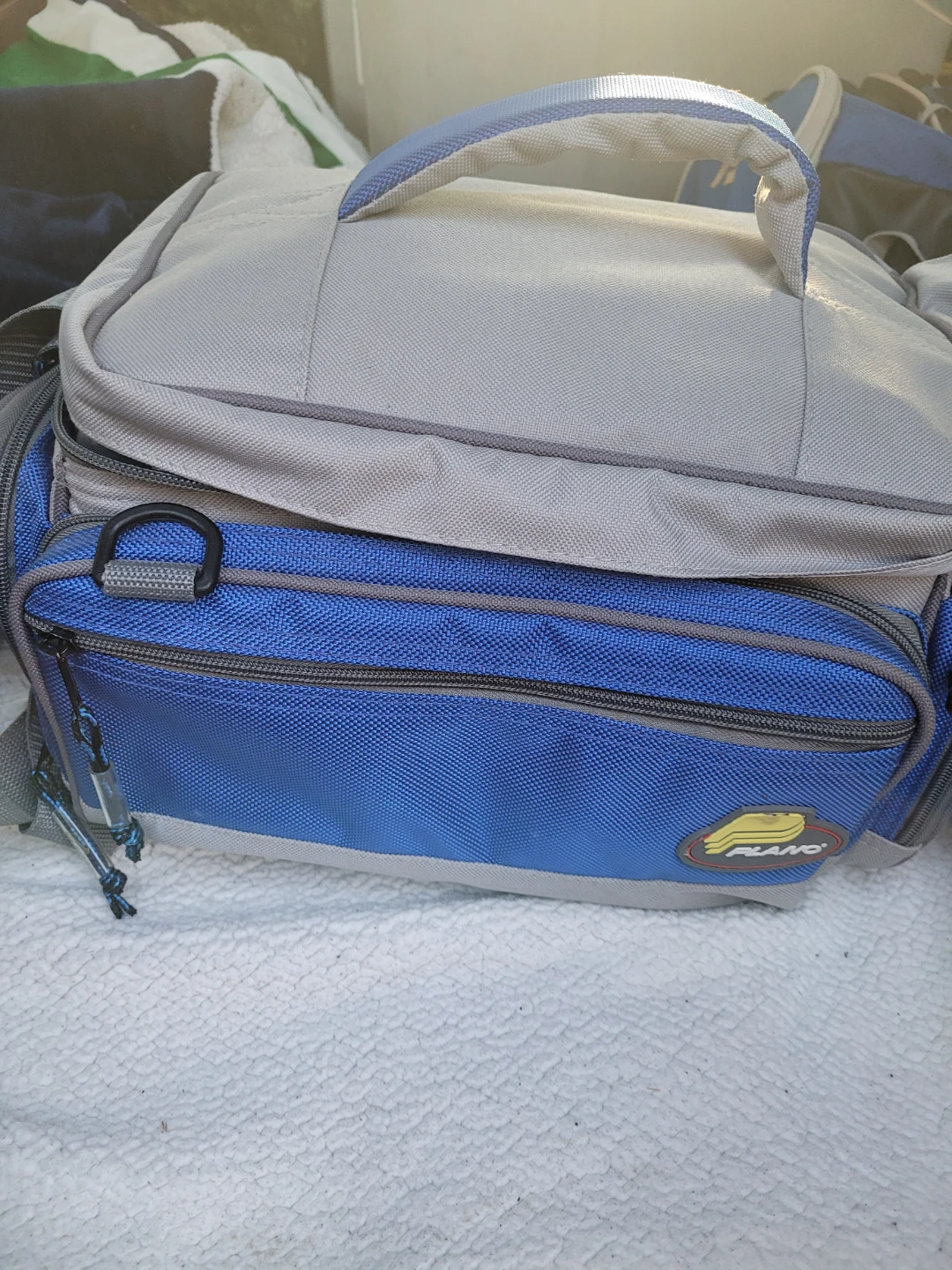 Plano Blue and Grey Fishing Tackle Bag with 4 Utility Boxes