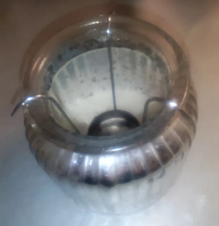 Silver Mercury Glass Candle Holder Jar